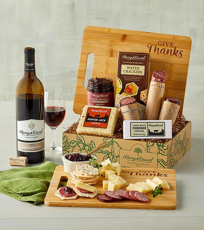 Autumn Meat and Cheese Gift with Wine